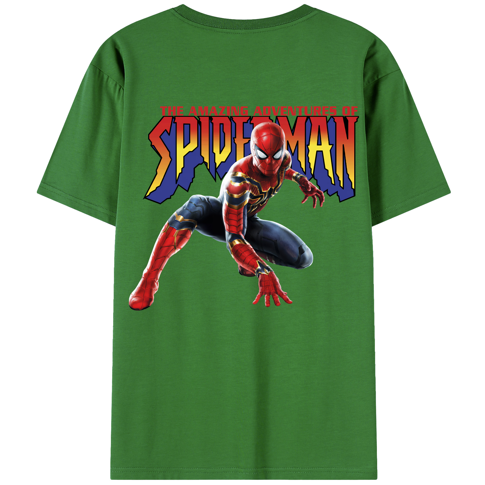 （画像用） Spider Man スパイダーマン レディース半袖Tシャツ(バックプリント)